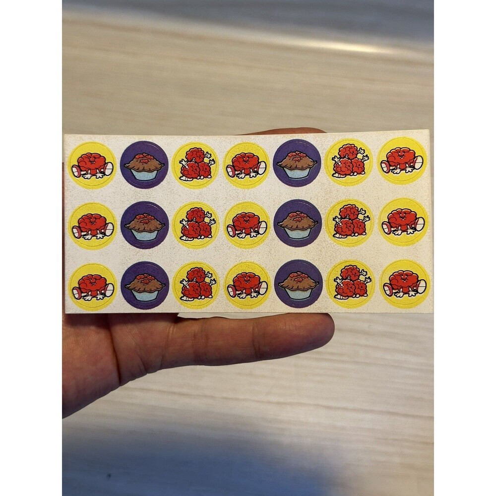 Vintage 90s Scratch & Sniff Stickers Raspberry Rare HTF